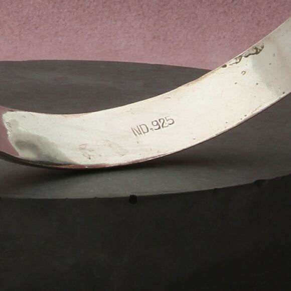 sterling silver vintage etched bangle bracelet size 7.25in - Picture 3 of 3